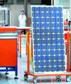 Placa fotovoltaica diseñada por Isofotón